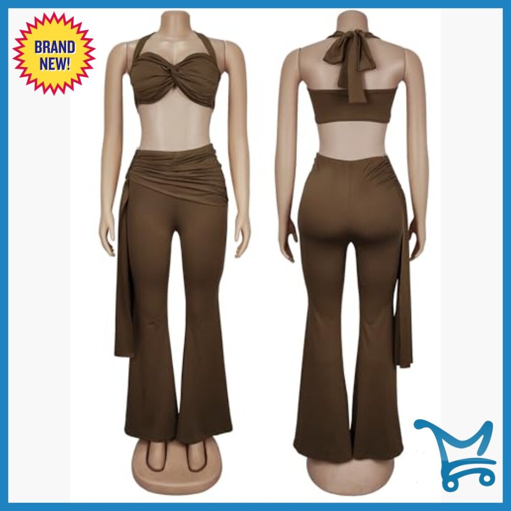 Large Polyester Blend Two Piece Set with Backless… - image 7